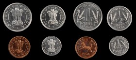 Republic

INDIA. Partial Proof Set (4 Pieces), 1954. Bombay Mint. Grade Range: CHOICE PROOF.

A set comprising four of the seven pieces issued in ...