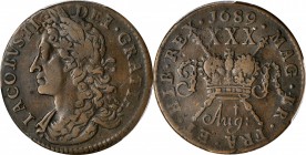 IRELAND

IRELAND. Gun Money 1/2 Crown, 1689 (Augt). Dublin Mint. James II. PCGS EF-40.

S-6579B; KM-95. Exceeded in the PCGS census by just one sp...