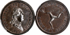 ISLE OF MAN

ISLE OF MAN. 1/2 Penny, 1786. London Mint. George III. PCGS MS-64 Brown Gold Shield.

S-7414; KM-8; Prid-31. Engrailed edge. An attra...