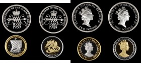 ISLE OF MAN

ISLE OF MAN. Two Piece Proof Sets (2 Sets), 1989 & 1995. Average Grade: PROOF.

1) Great Britain. 1989 2 Pounds (2 Pieces) commemorat...