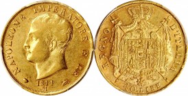 Italian States (including Papal and Vatican City)

ITALY. Kingdom (Napoleonic). 40 Lire, 1814-M. Milan Mint. Napoleon I of France. PCGS AU-53 Gold S...