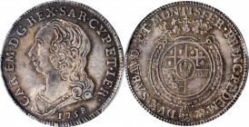 Italian States (including Papal and Vatican City)

ITALY. Sardinia. 1/4 Scudo, 1758. Carlo Emanuele III. PCGS AU-58 Gold Shield.

KM-46; Cud-948. ...