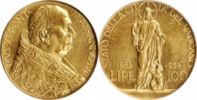 Italian States (including Papal and Vatican City)

ITALY. Vatican City. 100 Lire, 1933/1934. Rome Mint. ANACS MS-63.

Fr-284; KM-19; Berman-3362. ...