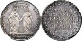Italian States (including Papal and Vatican City)

ITALY. Venice. Silver Osella, 1770-BC. Alvise Mocenigo IV. NGC AU-53.

Paolucci-253. Obverse: J...