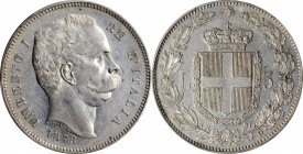 Italian Kingdom to current (since 1861)

ITALY. Kingdom. 5 Lire, 1878-R. Rome Mint. Umberto I. PCGS AU-50 Gold Shield.

KM-20. A largely untoned, ...