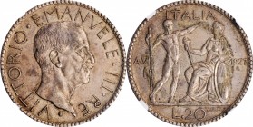 Italian Kingdom to current (since 1861)

ITALY. Kingdom. 20 Lire, 1927-R Year V. Rome Mint. NGC AU-58.

Dav-145; KM-69. A classic and alluring des...