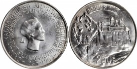 LUXEMBOURG

LUXEMBOURG. 250 Francs, 1963. PCGS MS-65 Gold Shield.

KM-53.1. A bright, Gem quality coin with flashy luster and a freshly minted loo...
