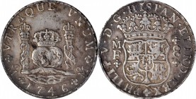 Pillars

MEXICO. 8 Reales, 1746-Mo MF. Mexico City Mint. Philip V. PCGS EF-40 Gold Shield.

KM-103; Cal-Type 147 #800. A boldly struck pillar crow...