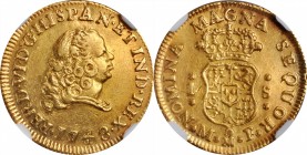 Pillars

MEXICO. Escudo, 1748-Mo MF. Mexico City Mint. Ferdinand VI. NGC AU Details--Plugged.

Fr-20; KM-115.1. AGW: 0.0997 oz. An evenly worn and...