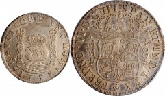 Pillars

MEXICO. 8 Reales, 1757-Mo MM. Mexico City Mint. Ferdinand VI. PCGS Genuine--Cleaned, EF Details Gold Shield.

KM-104.2; FC-33a; Gil-M-8-3...