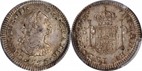 Portraits

MEXICO. 1/2 Real, 1773-Mo FM. Mexico City Mint. Charles III. PCGS MS-63 Gold Shield.

KM-69.2; Yonaka-M05-73a; Cal-Type 178 #1781. Vari...