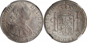 Portraits

MEXICO. 8 Reales, 1804-Mo TH. Mexico City Mint. Charles IV. NGC AU-58.

KM-109; Yonaka-M8-104. A sharply struck crown with abundant fro...