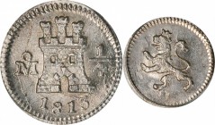 Portraits

MEXICO. 1/4 Real, 1813-Mo. Mexico City Mint. Ferdinand VII. PCGS MS-63.

KM-62. Choice and shimmering, this example does exhibit some l...