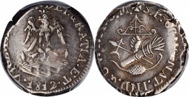 War of Independence

MEXICO. War of Independence. National Congress. Real, 1812. PCGS VF-35 Gold Shield.

KM-211; Cal-type-346#1233. Pop: 1, fines...