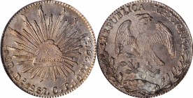 Republic Reales

MEXICO. 8 Reales, 1862/1-Do CP. Durango Mint. PCGS MS-63.

KM-377.4; DP-Do42. A pleasing, clearly overdated coin with sharp obver...