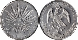 Republic Reales

MEXICO. 8 Reales, 1891-Do JP. Durango Mint. NGC MS-63.

KM-377.4; DP-Do81. A blast white and sharply struck coin with flashy lust...