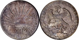 Republic Reales

MEXICO. 8 Reales, 1881-Ga FS. Guadalajara Mint. PCGS MS-64 Gold Shield.

KM-377.6; DP-Ga64. A moderately struck coin with pleasin...