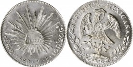 Republic Reales

MEXICO. 8 Reales, 1868-Go YF. Guanajuato Mint. PCGS MS-65 Gold Shield.

KM-377.8; DP-Go50. A bright and flashy example of the typ...