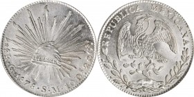 Republic Reales

MEXICO. 8 Reales, 1878-Go SM. Guanajuato Mint. PCGS MS-61.

KM-377.8; DP-Go58. A delightful Mint State specimen presenting steely...