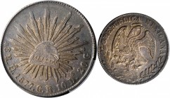 Republic Reales

MEXICO. 8 Reales, 1877-Ho GR. Hermosillo Mint. PCGS AU-50 Gold Shield.

KM-377.9; DP-Ho20. A wholesome and solidly struck coin wi...