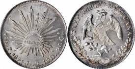 Republic Reales

MEXICO. 8 Reales, 1891-Pi MR. San Luis Potosi Mint. PCGS MS-64+ Gold Shield.

KM-377.12; DP-Pi82. A bright and eye catching coin ...