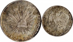 Republic Reales

MEXICO. 4 Reales, 1858-Go PF. Guanajuato Mint. PCGS AU-58 Gold Shield.

KM-375.2. Pop: 2, none graded finer by PCGS. A wholesome ...