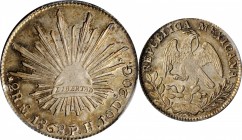 Republic Reales

MEXICO. 2 Reales, 1868-Mo PH. Mexico City Mint. PCGS MS-64 Gold Shield.

KM-374.10. A gorgeous near Gem quality coin with bold ob...