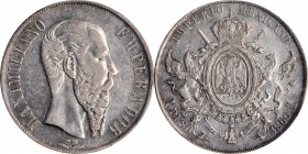 Empire of Maximilian

MEXICO. Peso, 1866-Mo. Mexico City Mint. Maximilian. PCGS EF-40 Gold Shield.

KM-388.1. A wholesome and problem free example...