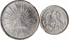 Republic Decimal

MEXICO. Peso, 1900-Go RS. Guanajuato Mint. NGC MS-63.

KM-409.1. Pop: 1, only one graded finer by NGC. A largely untoned, lustro...