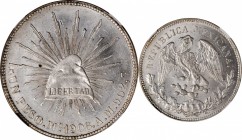 Republic Decimal

MEXICO. Peso, 1908-Mo AM. Mexico City Mint. NGC MS-62.

KM-409.2. A well struck, flashy Peso with razor sharp design detail thro...