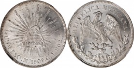 Republic Decimal

MEXICO. Peso, 1909-Mo GV. Mexico City Mint. NGC MS-64.

KM-409.2. A sharply struck Peso with razor sharp design detail, cartwhee...