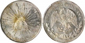 Republic Decimal

MEXICO. Peso, 1902-Zs FZ. Zacatecas Mint. PCGS MS-65 Gold Shield.

KM-409.3. A sharply struck, highly lustrous and very attracti...