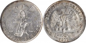 Republic Decimal

MEXICO. 50 Centavos, 1877-Zs S. Zacatecas Mint. PCGS MS-62.

KM-407.8. Presenting a great gunmetal gray brilliance, this choice ...