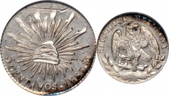 Republic Decimal

MEXICO. 5 Centavos, 1867/3-Mo. Mexico City Mint. PCGS MS-62.

KM-397. Overdate variety. An interesting minor with a good deal of...