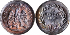 Republic Decimal

MEXICO. Centavo, 1896-Mo. Mexico City Mint. PCGS MS-65 Brown Gold Shield.

KM-391.6. Tied with just two others for the finest in...