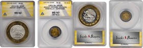 Twentieth Century (Modern)

MEXICO. Duo of Bimetallic Issues (2 Pieces), 1991 & 2011. Mexico City Mint. Both ANACS Certified.

1) 2000 Pesos, 1991...