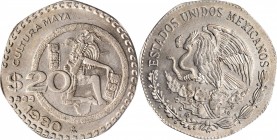 Twentieth Century (Modern)

MEXICO. Mint Error -- Wrong Planchet -- 20 Pesos, 1980-Mo. Mexico City Mint. ANACS MS-63.

KM-486. Weight: 13.89 gms. ...