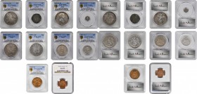 Mexico Mixed Lots

MEXICO. Group of Mixed Denominations (10 Pieces), 1799-1959. All NGC or PCGS Gold Shield Certified.

A great mix of denominatio...