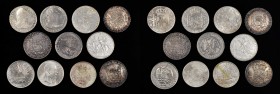 Mexico Mixed Lots

MEXICO. Group of Crown-Sized Types (11 Pieces), 1746-1921. Average Grade: EXTREMELY FINE.

The denominations are 8 Reales, Peso...