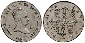 1858. Isabel II. Barcelona. 2 maravedís. (AC. 37). 2,34 g. MBC-.