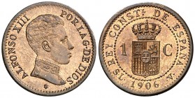 1906*6. Alfonso XIII. SLV. 1 céntimo. (AC. 2). 1,06 g. S/C.