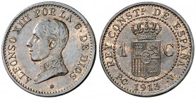 1913*3. Alfonso XIII. PCV. 1 céntimo. (AC. 5). 1 g. EBC.