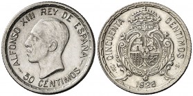 1926. Alfonso XIII. PCS. 50 céntimos. (AC. 50). 2,47 g. EBC.