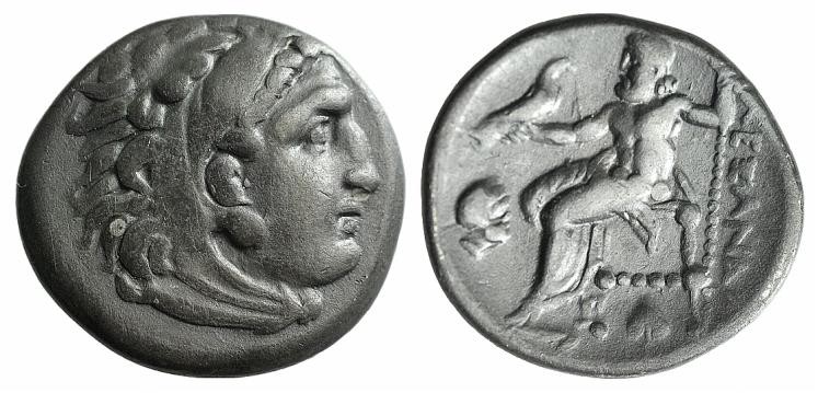 Kings of Macedon, Alexander III "the Great" (336-323 BC). AR Drachm (17mm, 4.12g...