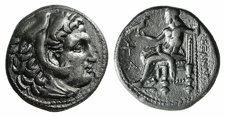 Kings of Macedon, Alexander III "the Great" (336-323 BC). AR Drachm (17mm, 4.11g...