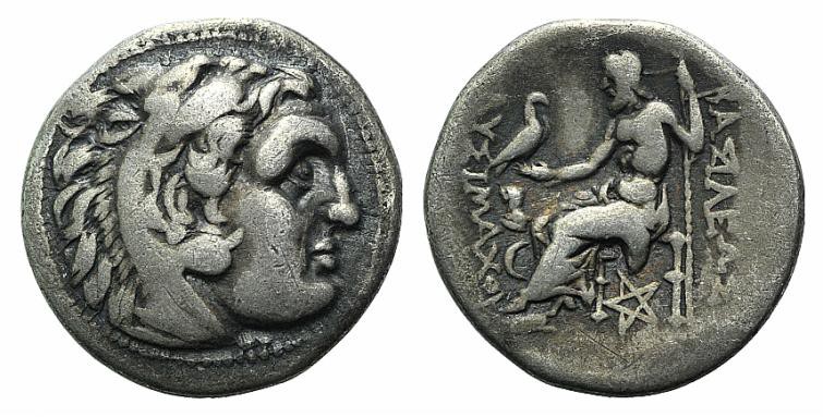 Kings of Thrace, Lysimachos (305-281 BC). (336-323 BC). AR Drachm (16mm, 3.83g, ...