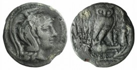 Attica, Athens, c. 139-138 BC. AR Tetradrachm (29mm, 12.76g, 12h). New Style Coinage. Herakleides, Eukles and Euboulos, magistrates. Helmeted head of ...