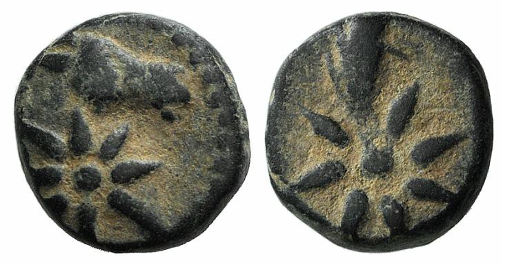 Pontos, Uncertain, c. 130-100 BC. Æ (10mm, 1.94g, 9h). Head of horse r., with st...