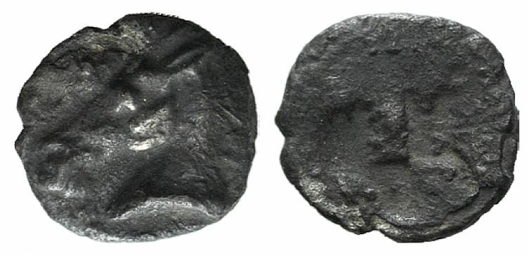 Asia Minor, Uncertain, 5th century BC. AR Tetartemorion (5mm, 0.19g). Horse’s he...