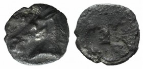 Asia Minor, Uncertain, 5th century BC. AR Tetartemorion (5mm, 0.19g). Horse’s head l. R/ Quadripartite incuse square. Cf. Tzamalis 92 (Thraco-Macedoni...